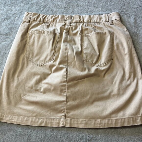 Croft & Barrow Tan A-Line Skort Skirt - Picture 4 of 10